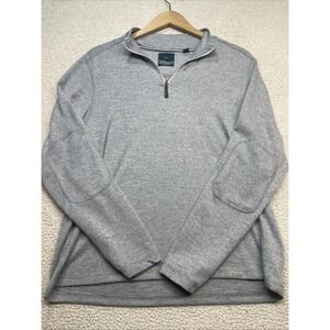Original Supersoft By Bruno Milano Gray 1/4 Zip Long Sleeve Sweater Mens Size M